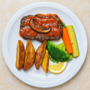 Shish Tawook cu Cartofi și Salată